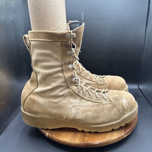 Belleville 790 ST Mens Size 12 R Tactical Boots Gore Tex Steel Toe Tan Military - Picture 3 of 8
